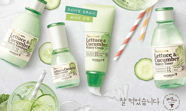 Refresh your skin with the Premium Lettuce and Cucumber Line if you have a combo. Image courtesy of Skinfood